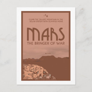 Space Travel Postcard - Mars
