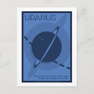 Space Travel Postcard - Uranus