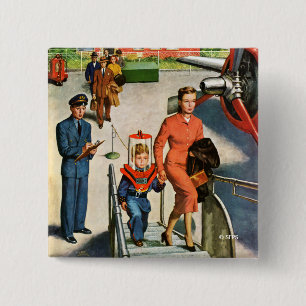 Space Traveller 15 Cm Square Badge