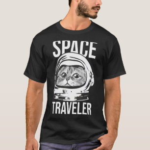 Space Traveller Cat Cat Owner Pet Kitty Kitten Ca T-Shirt