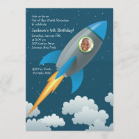 Space Traveller Photo Invitation