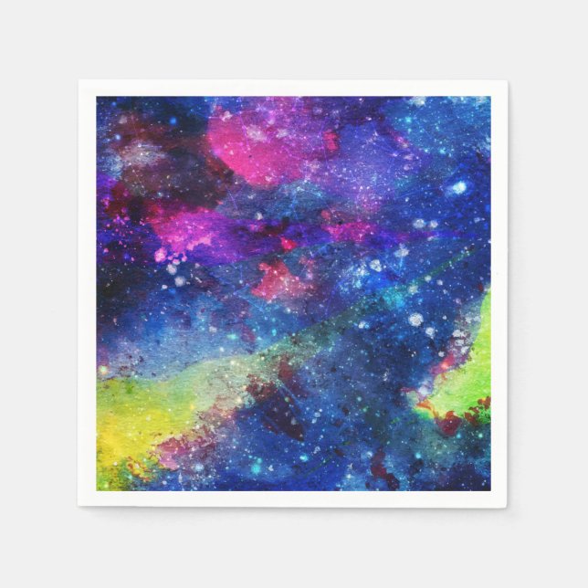 Space traveller spatial galaxy painting napkin (Front)
