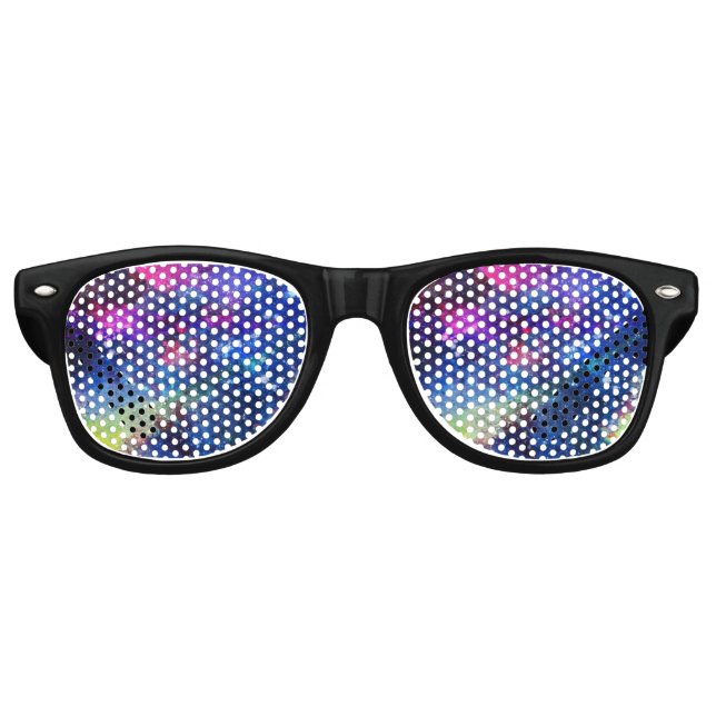 Space traveller spatial galaxy painting retro sunglasses (Front)