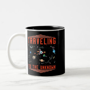 Space Travelling Galaxy Solar System Space Coloniz Two-Tone Coffee Mug