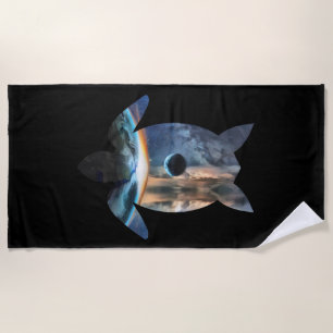 Space Turtle Beach Towel