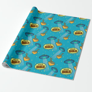 Space Ufo Night Sky Wrapping Paper