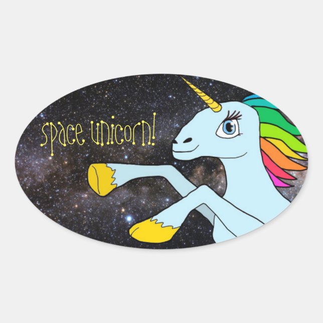 Space Unicorn! sticker (Front)