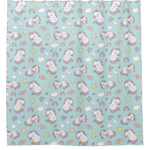 Space Unicorns  Shower Curtain