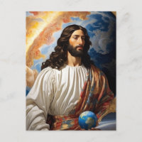 *~*  Space Universe Heal AP50 Jesus Holding Earth