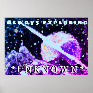 Space Wanderer Exploring Unknown  Poster Art Print