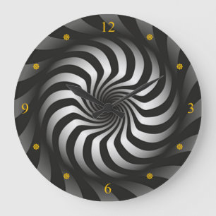 Space Warp~Wormhole~We Are All Time Travelers~ Large Clock