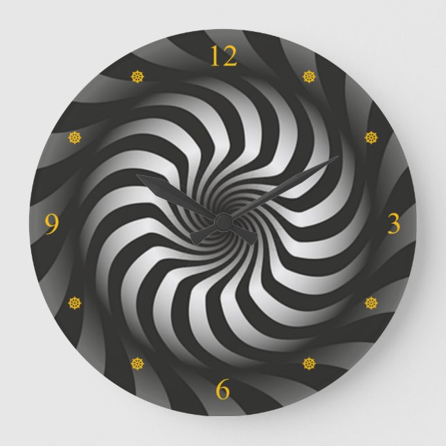 Space Warp~Wormhole~We Are All Time Travelers~ Large Clock (Front)