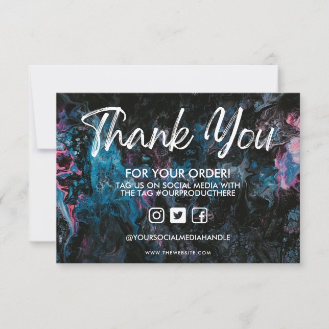 Space Watercolor Thank you Media Insert (Front)