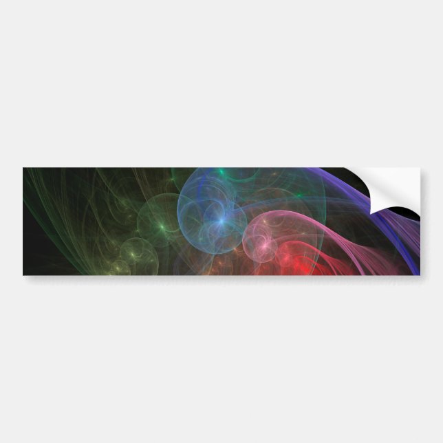 Space Wave Bumper Sticker (Front)