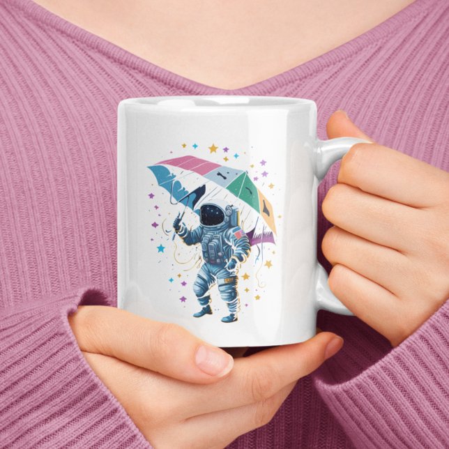 Space Weather Abstract Astronaut Star Storm Coffee Mug (Creator Uploaded)