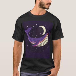Space whale: colourful illustrated portrait. T-Shirt