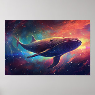 Space Whale Poster