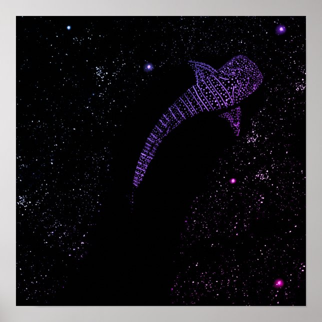 Space Whale Shark Poster (Front)