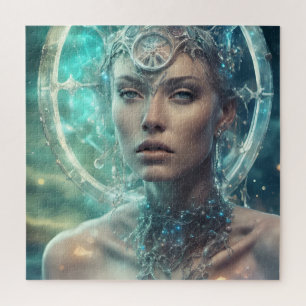 Space Woman Beautiful Scifi Jigsaw Puzzle