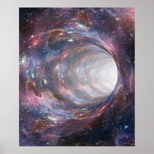 Space Wormhole Nebula Optical Illusion Poster
