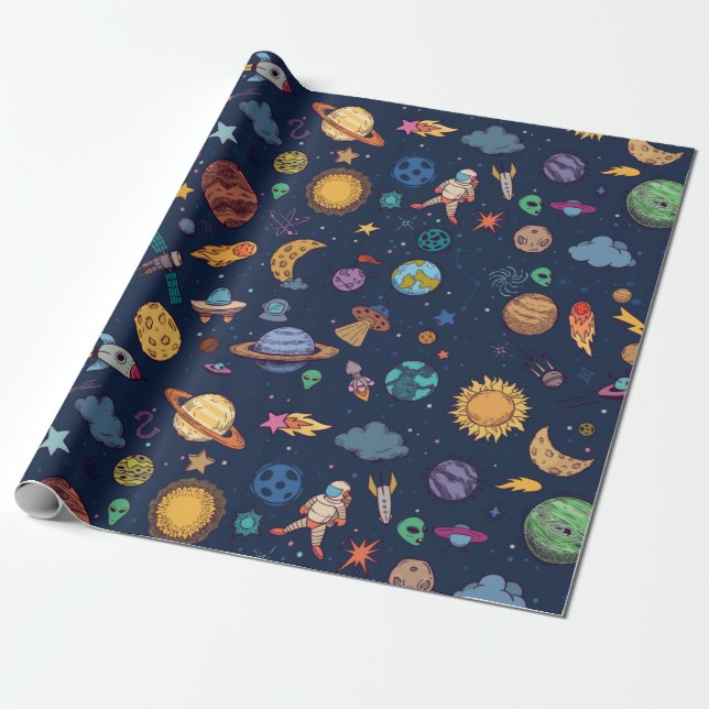 Space Wrapping Paper (Unrolled)