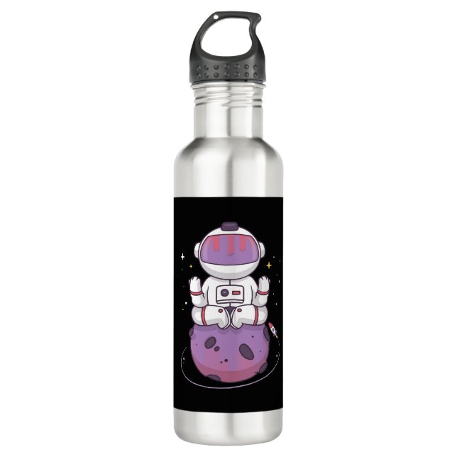 Space Yoga  710 Ml Water Bottle (Front)