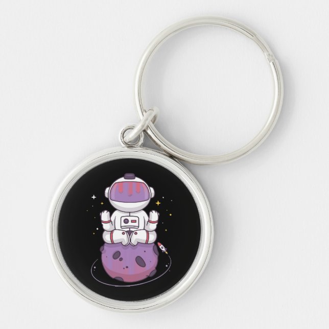 Space Yoga  Key Ring (Front)