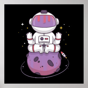 Space Yoga Poster
