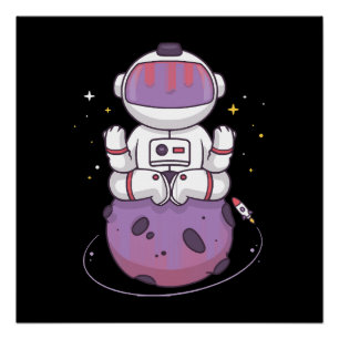 Space Yoga Poster