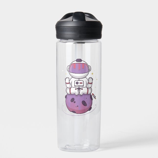 Space Yoga  Water Bottle (Front)