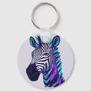 Space Zebra Key Ring