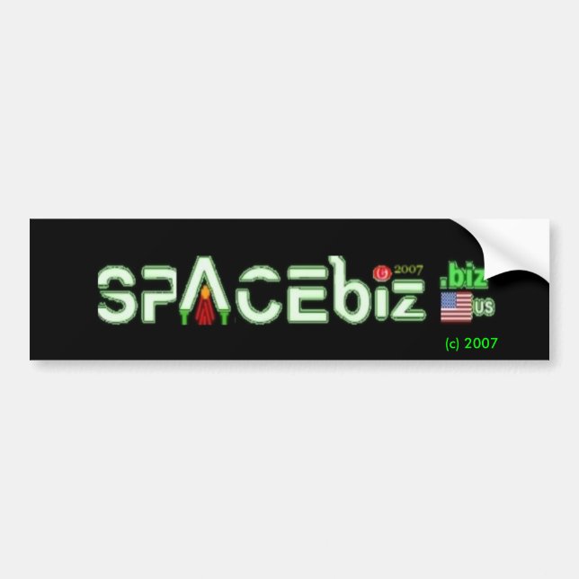 SPACEbiz.biz  Bumper Sticker (Front)