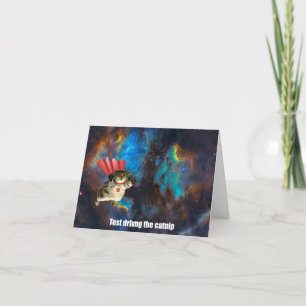 Spacecat Spaces Out Birthday / Thank You Card