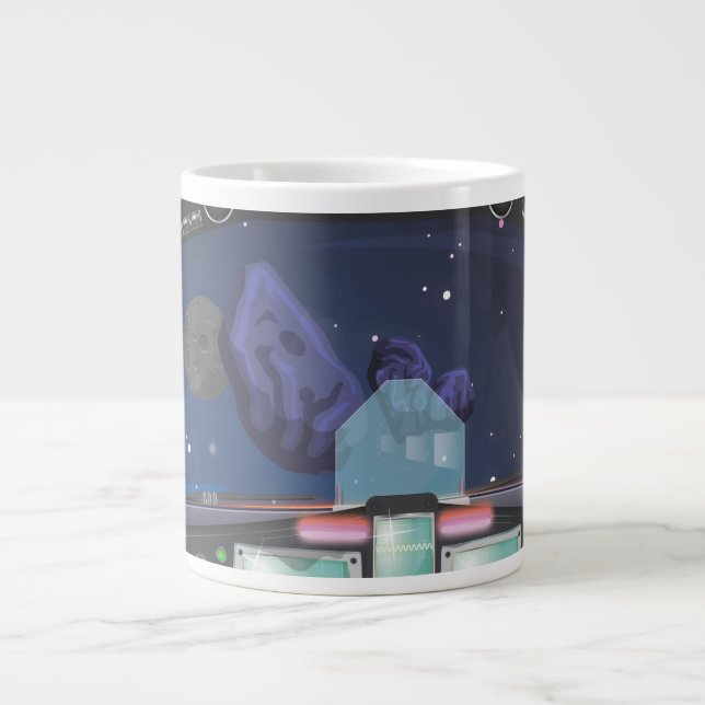 Spacecraft Console Large Coffee Mug (Front)