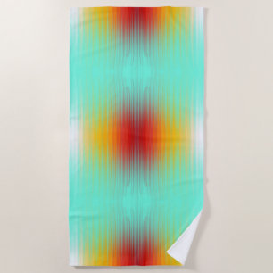 Spacecraft Reentry Plasma Field Colours Abstract  Beach Towel