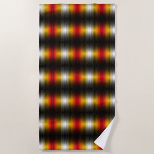 Spacecraft Reentry Plasma Field Colours Pattern Ar Beach Towel