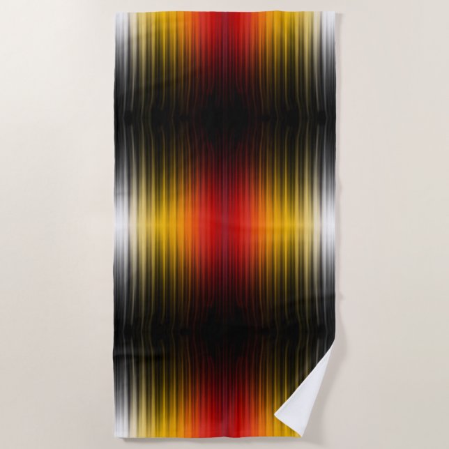 Spacecraft Reentry Plasma Field Colours Pattern Ar Beach Towel (Front)