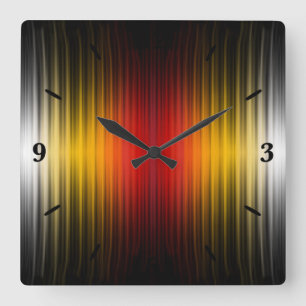 Spacecraft Reentry Plasma Field Colours Pattern Ar Square Wall Clock