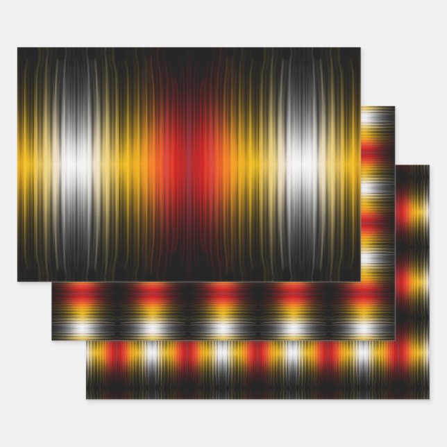 Spacecraft Reentry Plasma Field Colours Pattern Ar Wrapping Paper Sheet (Set)