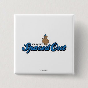 Spaced Out 15 Cm Square Badge