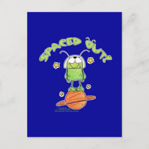 Spaced Out Alien Postcard