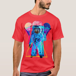 Spaced Out riple Astronaut  Outer Space Art  T-Shirt