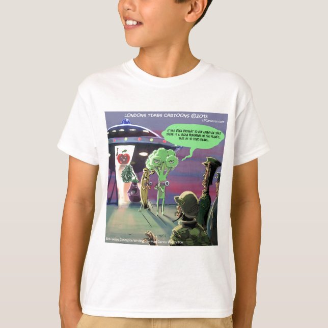 Spaced Out Vegan Funny T-Shirt (Front)