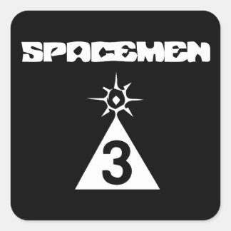 Spaceman 3 square sticker