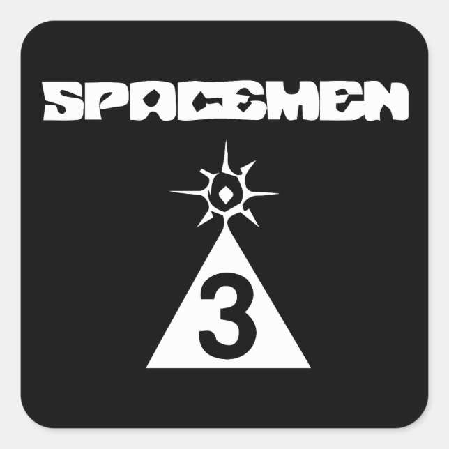 Spaceman 3 square sticker (Front)