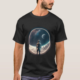 Spaceman Astronaut In Spacesuit In A Spaceship Loo T-Shirt