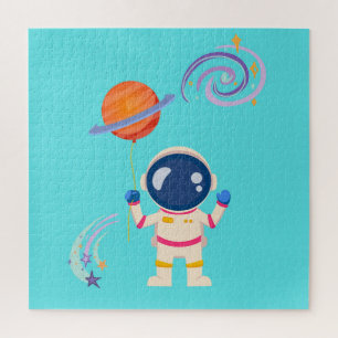Spaceman cartoon adventures. jigsaw puzzle