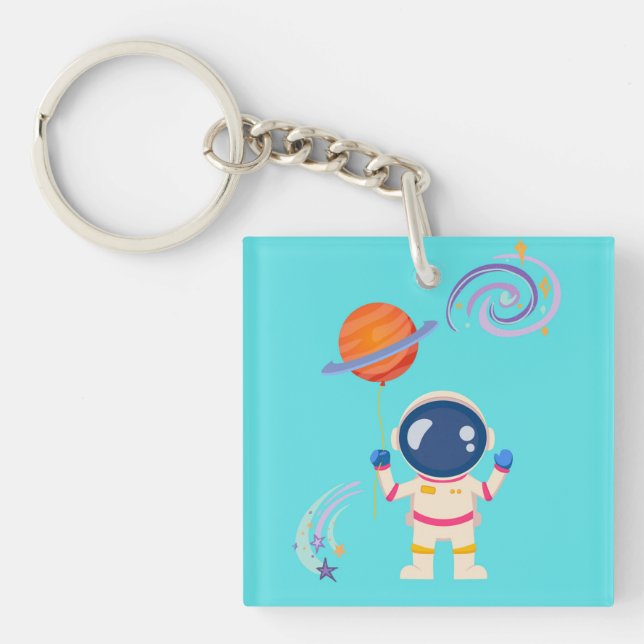 Spaceman cartoon adventures. key ring (Front)