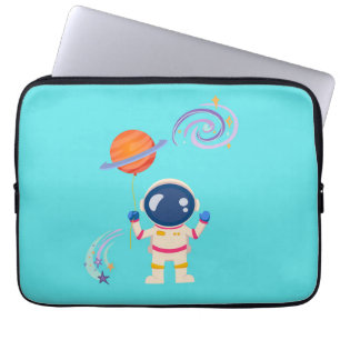 Spaceman cartoon adventures. laptop sleeve