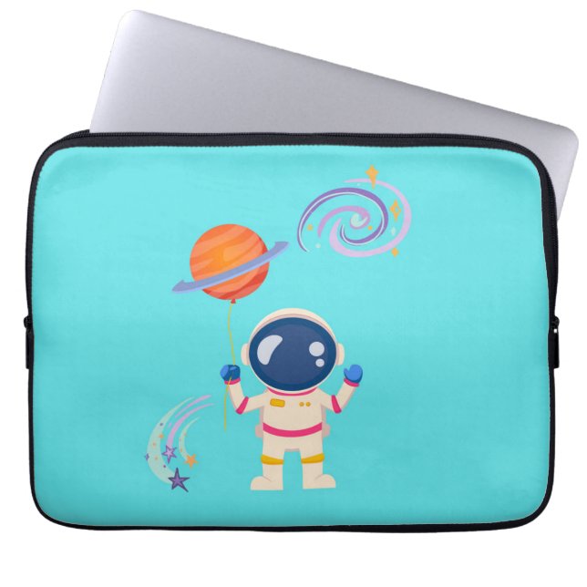 Spaceman cartoon adventures. laptop sleeve (Front)